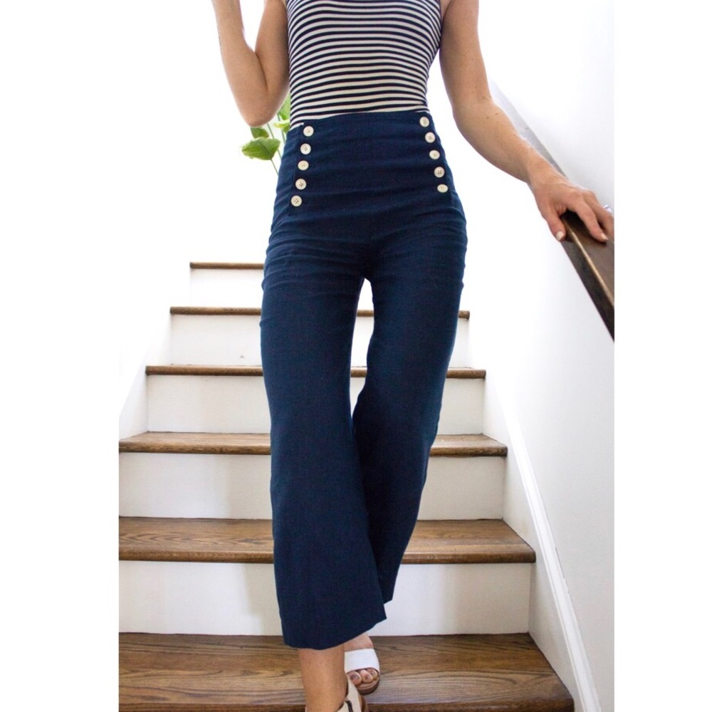 J. Crew 100% Linen Sailor Pants